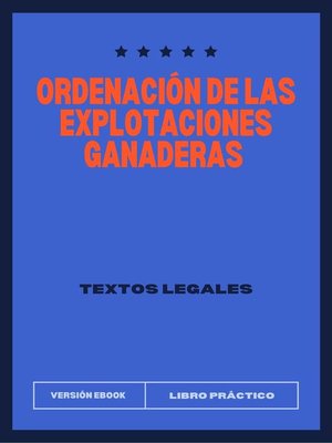 cover image of ORDENACIÓN DE LAS EXPLOTACIONES GANADERAS